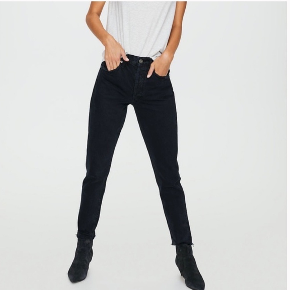 AGOLDE Jamie High Rise Jeans Compass Wash Distressed